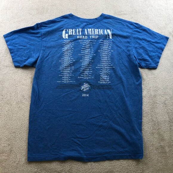 Lucky Justice Goods Mens T-Shirt Medium 2014 Zac Brown Band Graphic Tee Concert - Picture 8 of 8